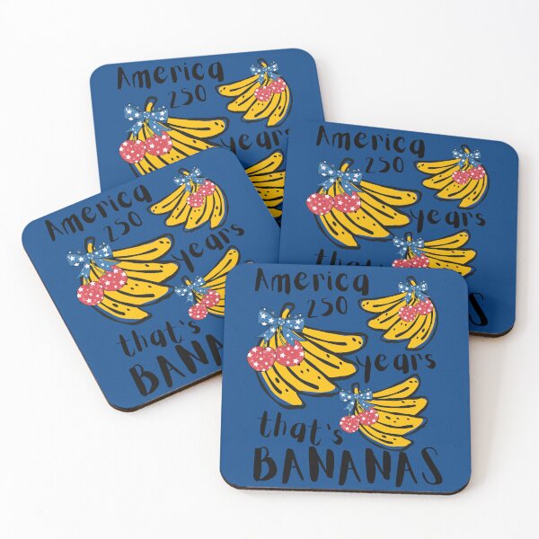Item preview, Patriotic 250 Years That's Bananas, Red White and Blue, USA Coquette Cherries, American Banana Independence Day  designed and sold by Forevermore.