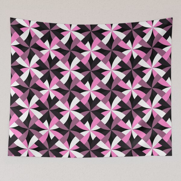 Item preview, Pink, White And Black Pinwheel-Style Geometric Pattern designed and sold by DEC02.