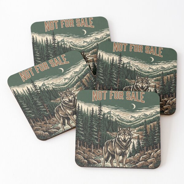 Item preview, Wolf Art Print — Wilderness Is Not For Sale — Conservation Wildlife designed and sold by MālamaThreads.
