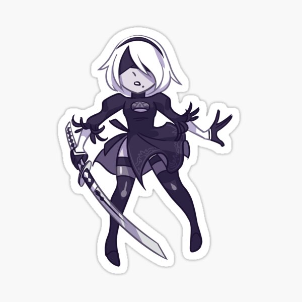 Sad robot 2b Sticker