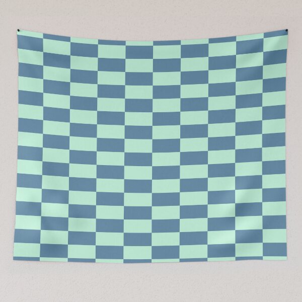 Item preview, Aero blue & air force one blue rectangles checkered designed and sold by Mint + Midnight.