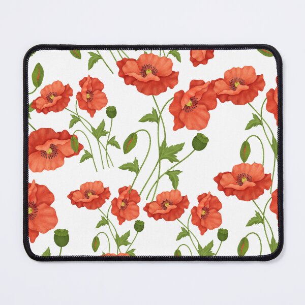 Item preview, Red Poppy Flowers Floral Pattern designed and sold by Atlasoloji.