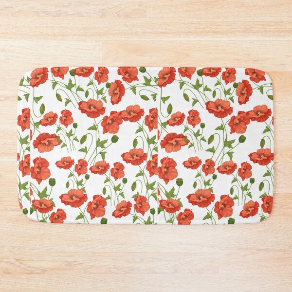 Item preview, Red Poppy Flowers Floral Pattern designed and sold by Atlasoloji.