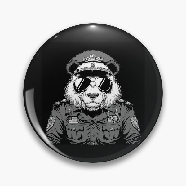 Item preview, Black and White Police Panda Officer Design designed and sold by inkoutninja.