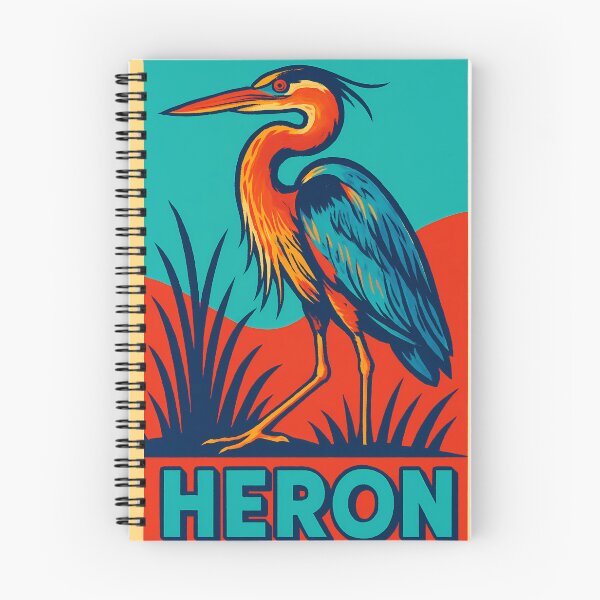 Item preview, Retro Pop Art Poster Illustration of Heron Bird | Bold Coastal Wildlife Print with Elegant Wading Bird & Vibrant Nature Aesthetic | Vintage Avian Wall Art Decor designed and sold by PaintedPixels01.