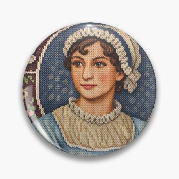 Item preview, Jane Austen portrait in classic English knitting pattern designed and sold by Mauswohn.