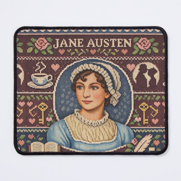 Item preview, Jane Austen portrait in classic English knitting pattern designed and sold by Mauswohn.