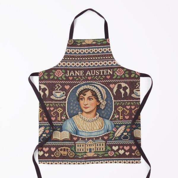 Item preview, Jane Austen portrait in classic English knitting pattern designed and sold by Mauswohn.
