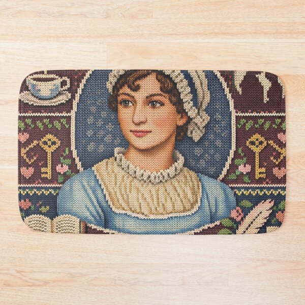 Item preview, Jane Austen portrait in classic English knitting pattern designed and sold by Mauswohn.