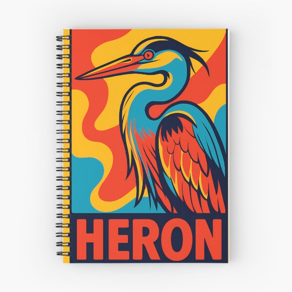 Item preview, Retro Pop Art Poster Illustration of Heron Bird | Bold Coastal Wildlife Print with Elegant Wading Bird & Vibrant Nature Aesthetic | Vintage Avian Wall Art Decor designed and sold by PaintedPixels01.