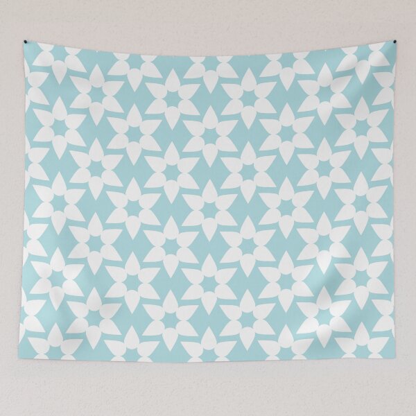 Item preview, Powder blue & white abstract flowers designed and sold by Mint + Midnight.