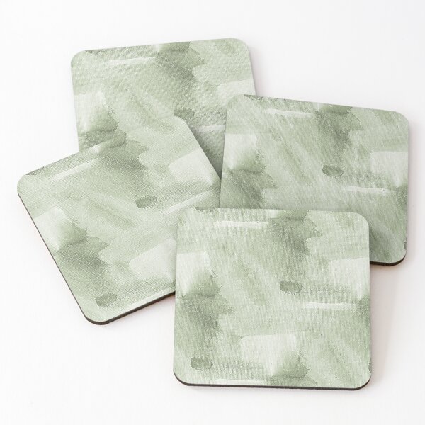 Item preview, Monochromatic Painterly Abstract in Green designed and sold by Artistestella.
