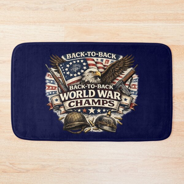 Item preview, Back-to-Back World War Champs Shirt | Funny Patriotic USA Eagle Tee | Vintage American Pride Independence Day Shirt and Printed Merchandise designed and sold by RockyLambda.