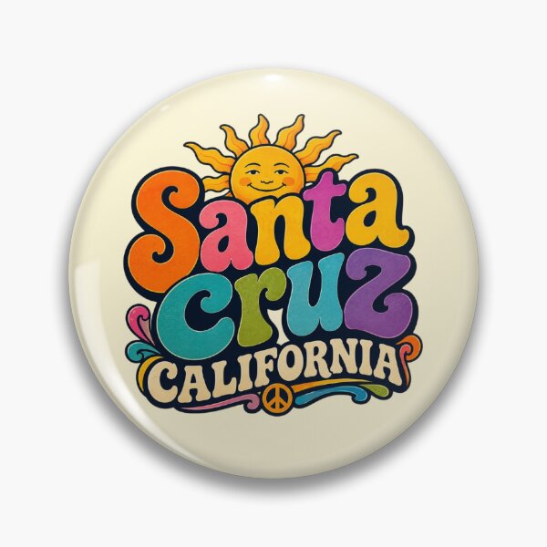 Item preview, Santa Cruz, California - Hippie Sun, Peace Sign designed and sold by Myra365Art.