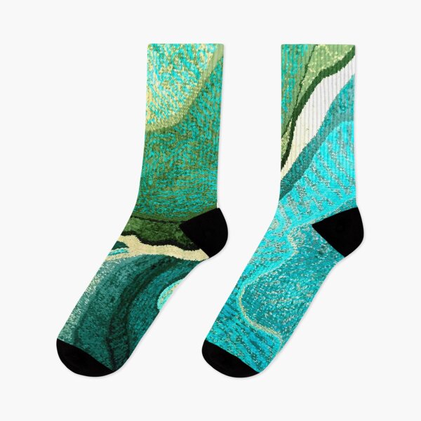 Item preview, Rivers Of Green And Aqua Trendy Abstract Art  designed and sold by DEC02.