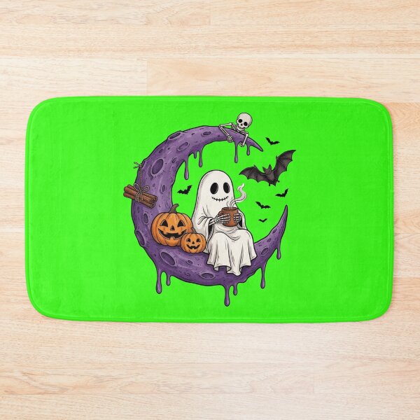Item preview, Spooky Cute Ghost Drinking Coffee Moon designed and sold by Art-spree.