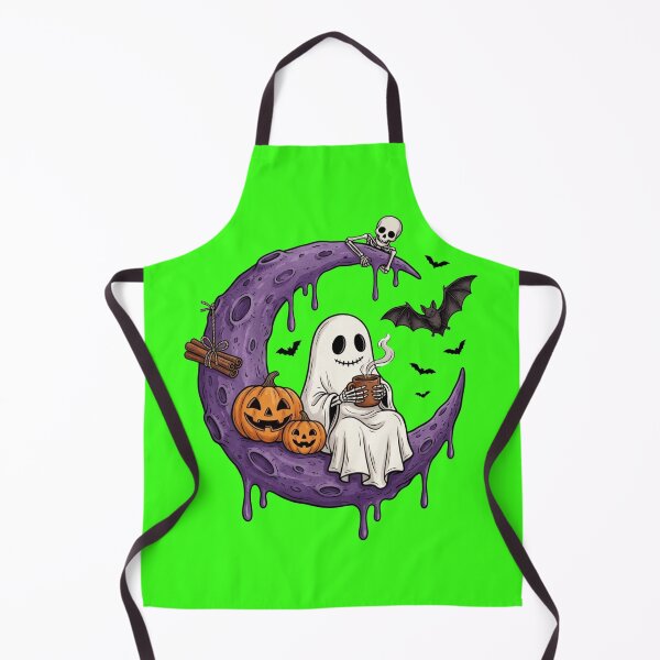 Item preview, Spooky Cute Ghost Drinking Coffee Moon designed and sold by Art-spree.
