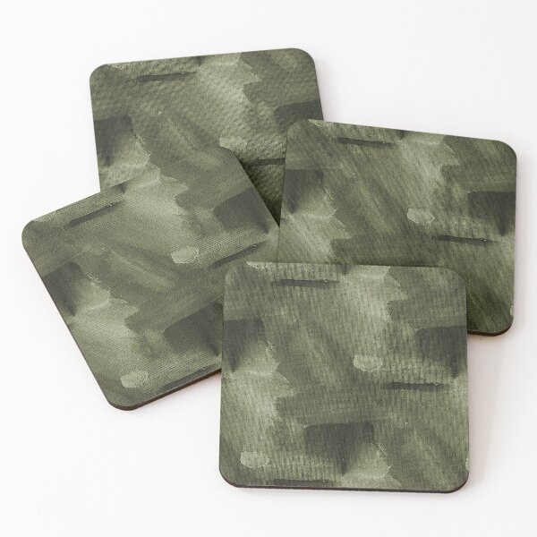 Item preview, Monochromatic Painterly Abstract in Olive Green designed and sold by Artistestella.