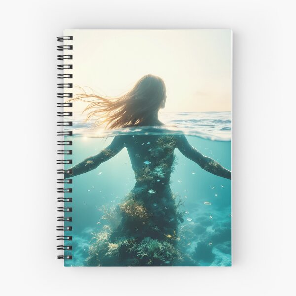 Item preview, Ocean Goddess World Ocean Day Coral Reef Art Print designed and sold by DreamyWallVibes.