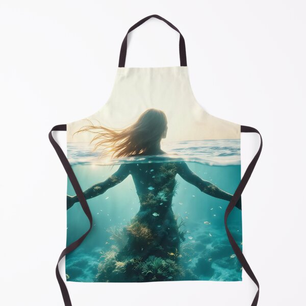Item preview, Ocean Goddess World Ocean Day Coral Reef Art Print designed and sold by DreamyWallVibes.