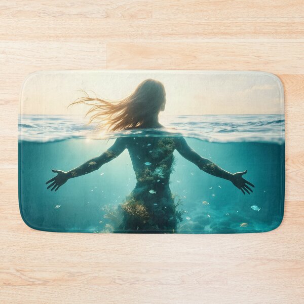 Item preview, Ocean Goddess World Ocean Day Coral Reef Art Print designed and sold by DreamyWallVibes.
