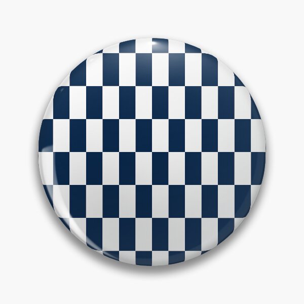 Item preview, Oxford blue & white rectangles checkered designed and sold by Mint + Midnight.