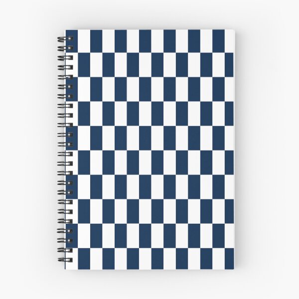 Item preview, Oxford blue & white rectangles checkered designed and sold by Mint + Midnight.