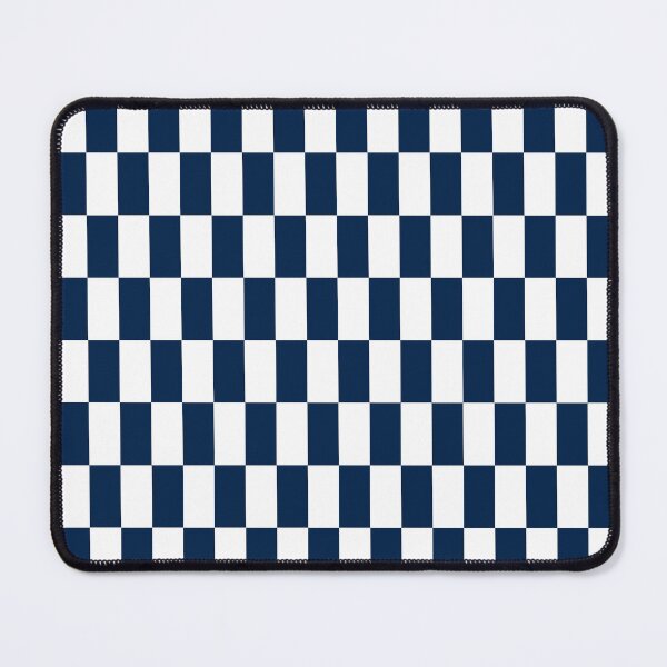 Item preview, Oxford blue & white rectangles checkered designed and sold by Mint + Midnight.
