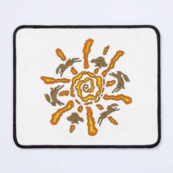 Item preview, Celestial Rabbit Sun Spiral Folklore Art designed and sold by Pixelonersquare.
