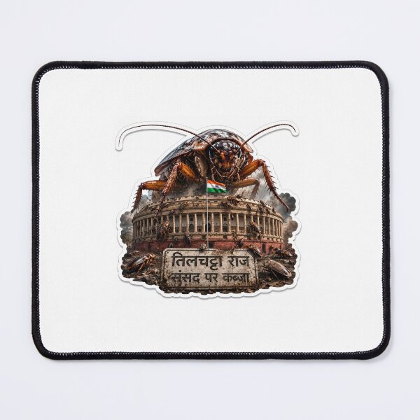 Item preview, ? Cockroach Takeover: Parliament Siege – 3D Sticker designed and sold by waghrahul9975.