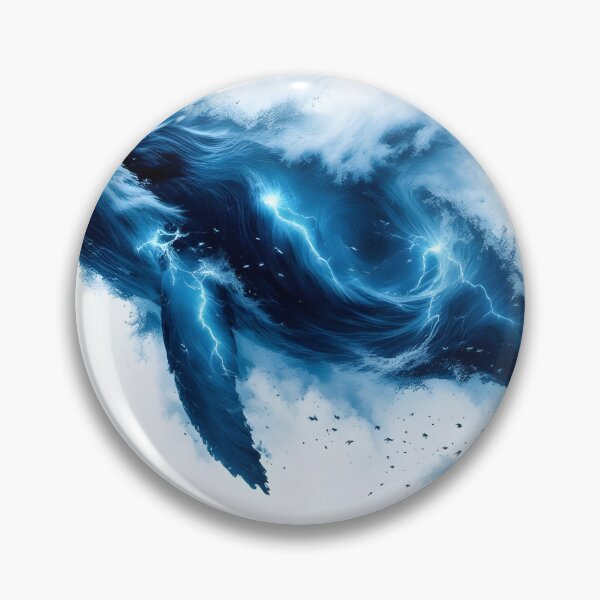 Item preview, Storm Whale Lightning World Ocean Day Art Print designed and sold by DreamyWallVibes.