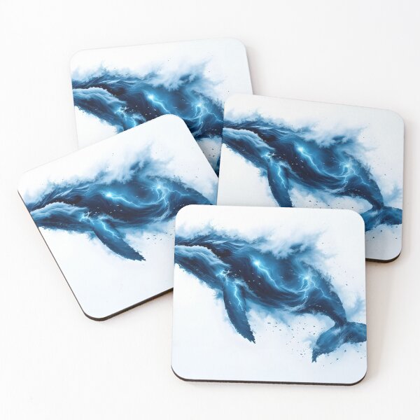Item preview, Storm Whale Lightning World Ocean Day Art Print designed and sold by DreamyWallVibes.