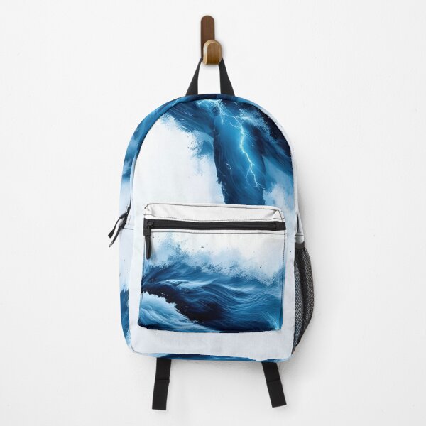 Item preview, Storm Whale Lightning World Ocean Day Art Print designed and sold by DreamyWallVibes.