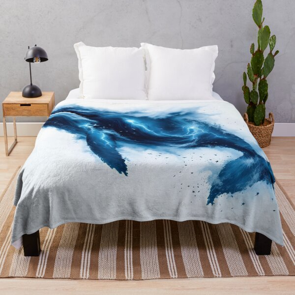Item preview, Storm Whale Lightning World Ocean Day Art Print designed and sold by DreamyWallVibes.