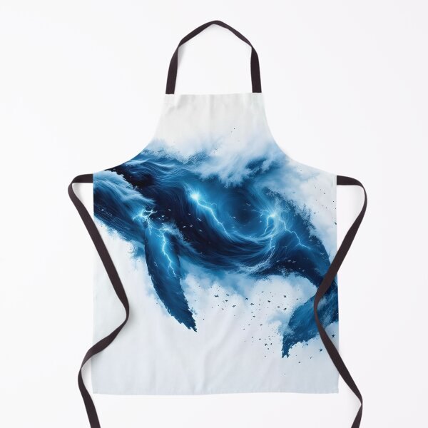 Item preview, Storm Whale Lightning World Ocean Day Art Print designed and sold by DreamyWallVibes.