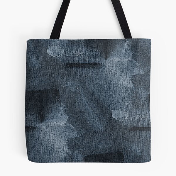 Item preview, Monochromatic Painterly Abstract in Navy Blue designed and sold by Artistestella.