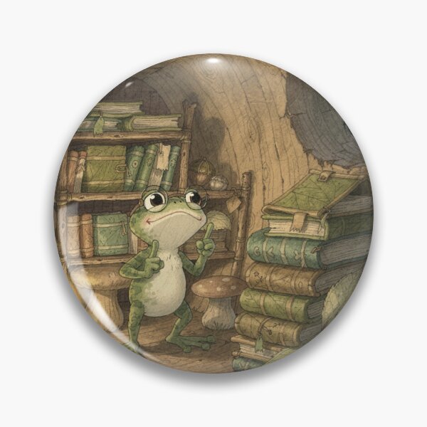 Item preview, Frog Librarian: Shhh designed and sold by PictorialWhimsy.