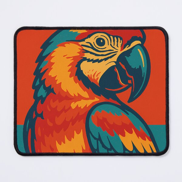 Item preview, Retro Pop Art Poster Illustration of Macaw Parrot | Bold Tropical Bird Print with Vibrant Feathers, Exotic Jungle Colors & Modern Wildlife Aesthetic | Vintage Nature Wall Art Decor designed and sold by PaintedPixels01.