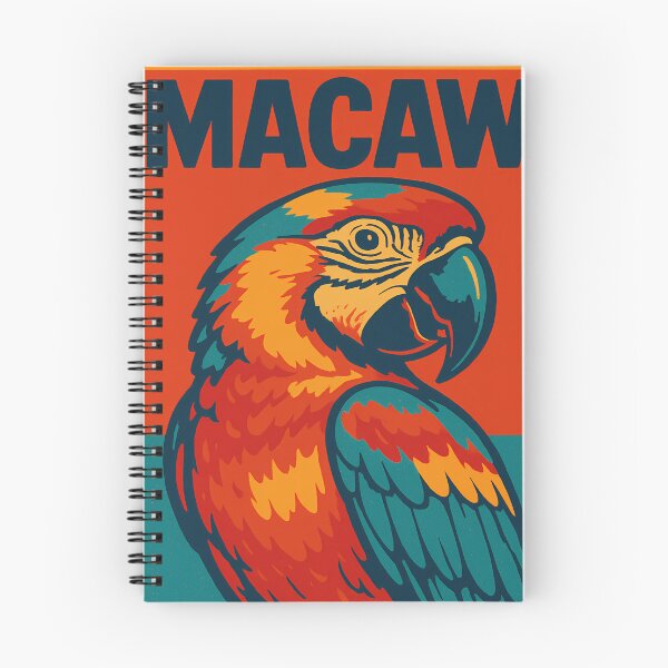Item preview, Retro Pop Art Poster Illustration of Macaw Parrot | Bold Tropical Bird Print with Vibrant Feathers, Exotic Jungle Colors & Modern Wildlife Aesthetic | Vintage Nature Wall Art Decor designed and sold by PaintedPixels01.