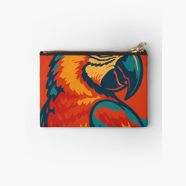 Item preview, Retro Pop Art Poster Illustration of Macaw Parrot | Bold Tropical Bird Print with Vibrant Feathers, Exotic Jungle Colors & Modern Wildlife Aesthetic | Vintage Nature Wall Art Decor designed and sold by PaintedPixels01.