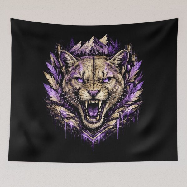 Item preview, Mystic Mountain Lion - Fierce Cougar Art designed and sold by JonelCrafts.
