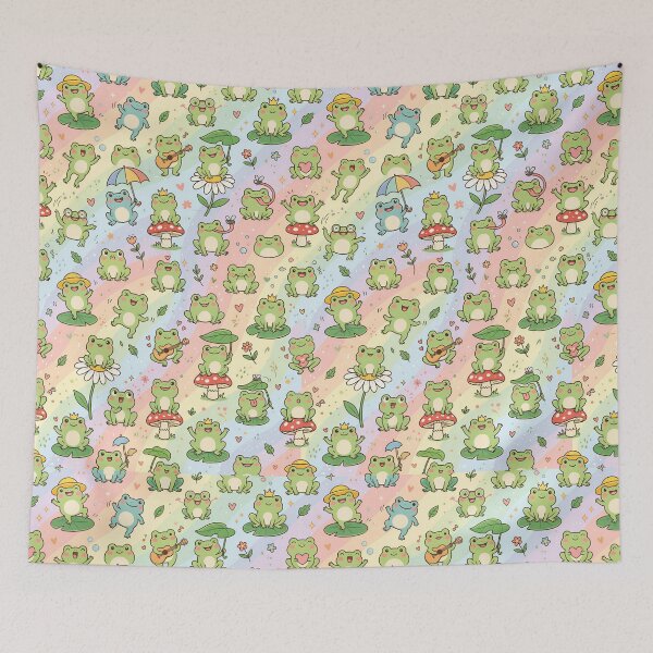 Item preview, Super Cute Kawaii Frogs designed and sold by FunFitsFactory.