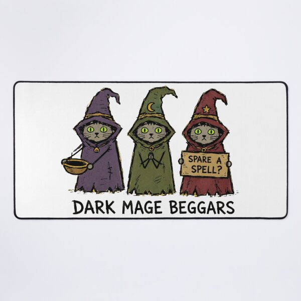 Item preview, Dark Mage Cat Beggars Wizard Fantasy RPG Magic Humor designed and sold by bosamji.
