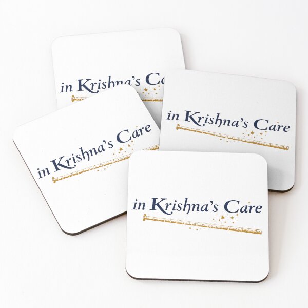 Item preview, In Krishna's Care – Golden Flute Devotional Quote | Krishna Protection Spiritual Sticker & T-Shirt designed and sold by Nene's design.