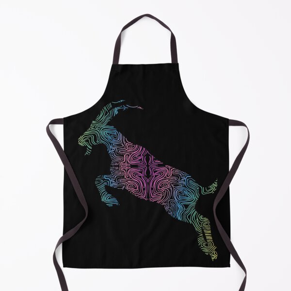 Item preview, Electric Cosmic Mountain Goat Silhouette designed and sold by QuirkyCloud Designs.