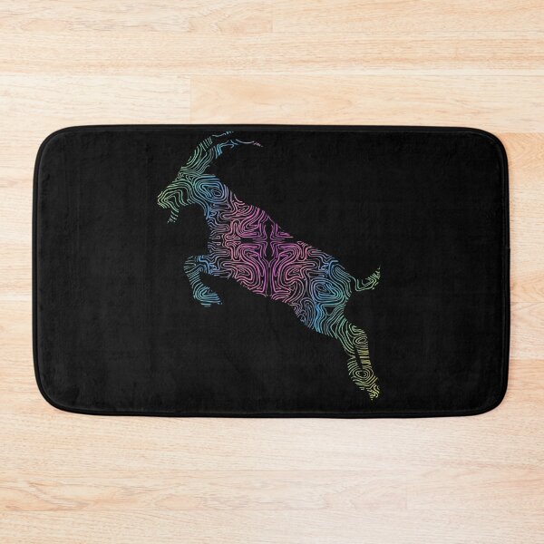 Item preview, Electric Cosmic Mountain Goat Silhouette designed and sold by QuirkyCloud Designs.