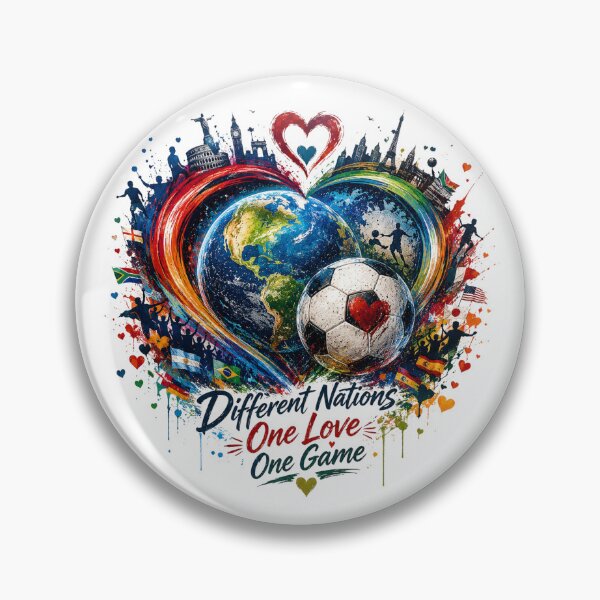 Item preview, Different Nations One Love One Game Soccer Design designed and sold by WildbuntingStudio.