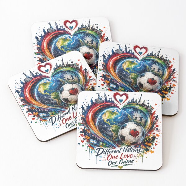 Item preview, Different Nations One Love One Game Soccer Design designed and sold by WildbuntingStudio.