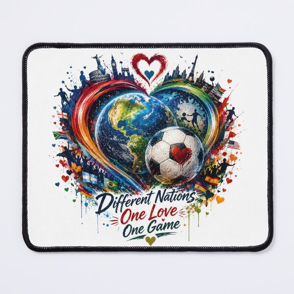 Item preview, Different Nations One Love One Game Soccer Design designed and sold by WildbuntingStudio.