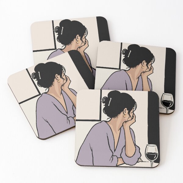Item preview, Woman & Wine & Candle Poster, Feminine Neutral Decor designed and sold by Studio pod Burom.